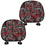 Grunge Graffiti Pattern Print Car Headrest Covers