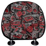 Grunge Graffiti Pattern Print Car Headrest Covers