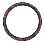 Grunge Graffiti Pattern Print Car Steering Wheel Cover