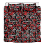 Grunge Graffiti Pattern Print Duvet Cover Bedding Set