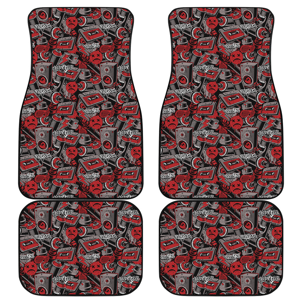 Grunge Graffiti Pattern Print Front and Back Car Floor Mats
