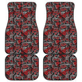 Grunge Graffiti Pattern Print Front and Back Car Floor Mats