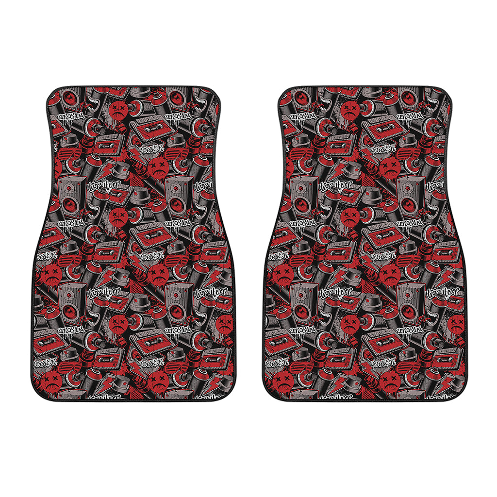 Grunge Graffiti Pattern Print Front Car Floor Mats