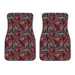 Grunge Graffiti Pattern Print Front Car Floor Mats