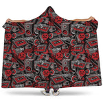 Grunge Graffiti Pattern Print Hooded Blanket
