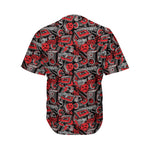 Grunge Graffiti Pattern Print Men's Baseball Jersey