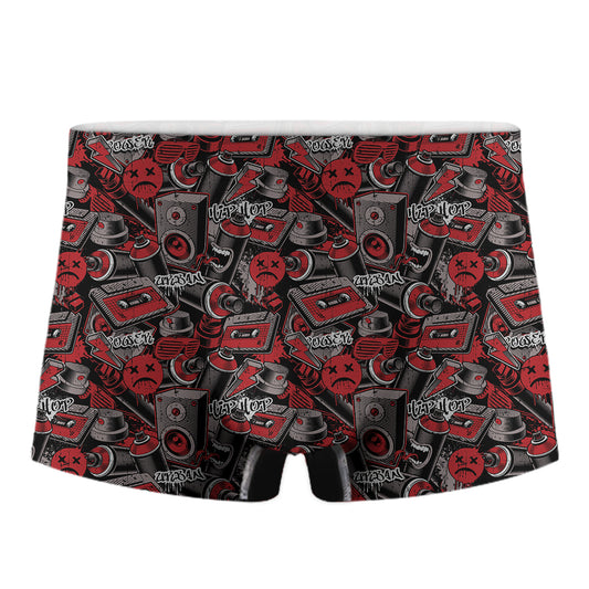 Grunge Graffiti Pattern Print Men's Boxer Briefs