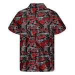 Grunge Graffiti Pattern Print Men's Short Sleeve Shirt
