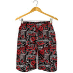 Grunge Graffiti Pattern Print Men's Shorts