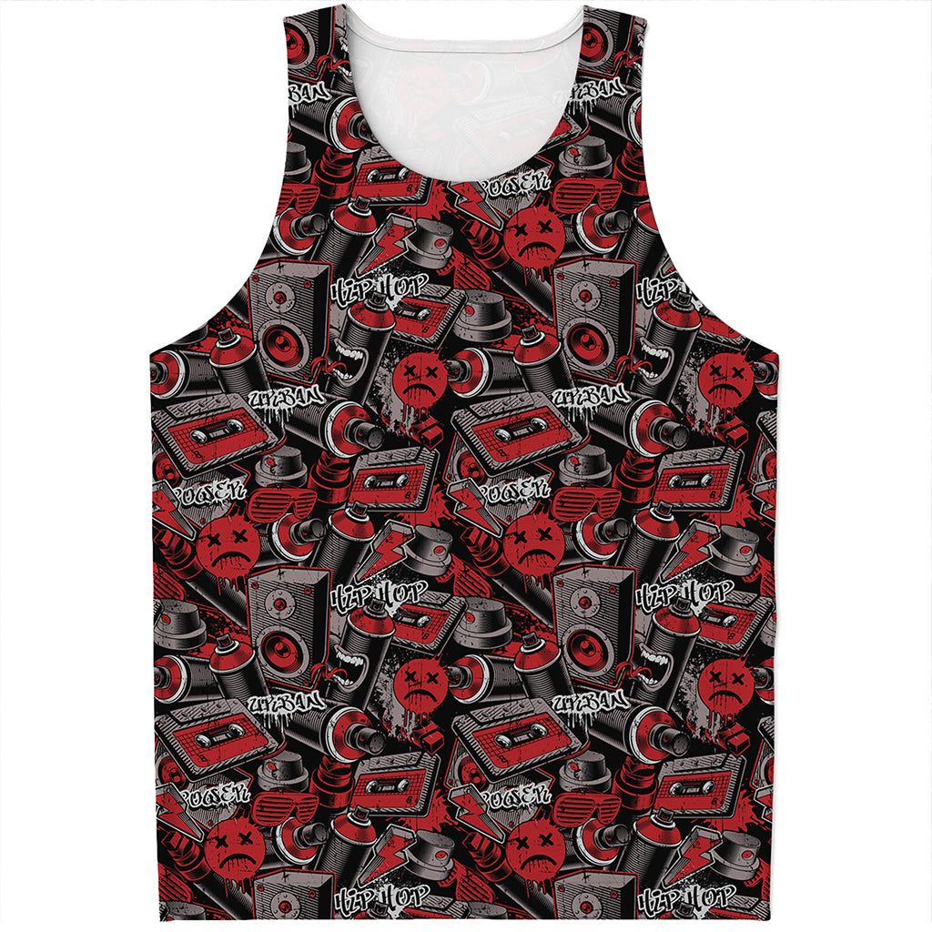 Grunge Graffiti Pattern Print Men's Tank Top