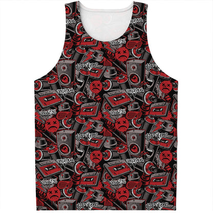 Grunge Graffiti Pattern Print Men's Tank Top