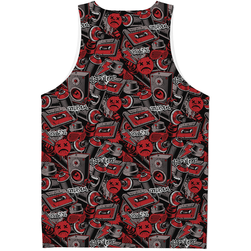 Grunge Graffiti Pattern Print Men's Tank Top