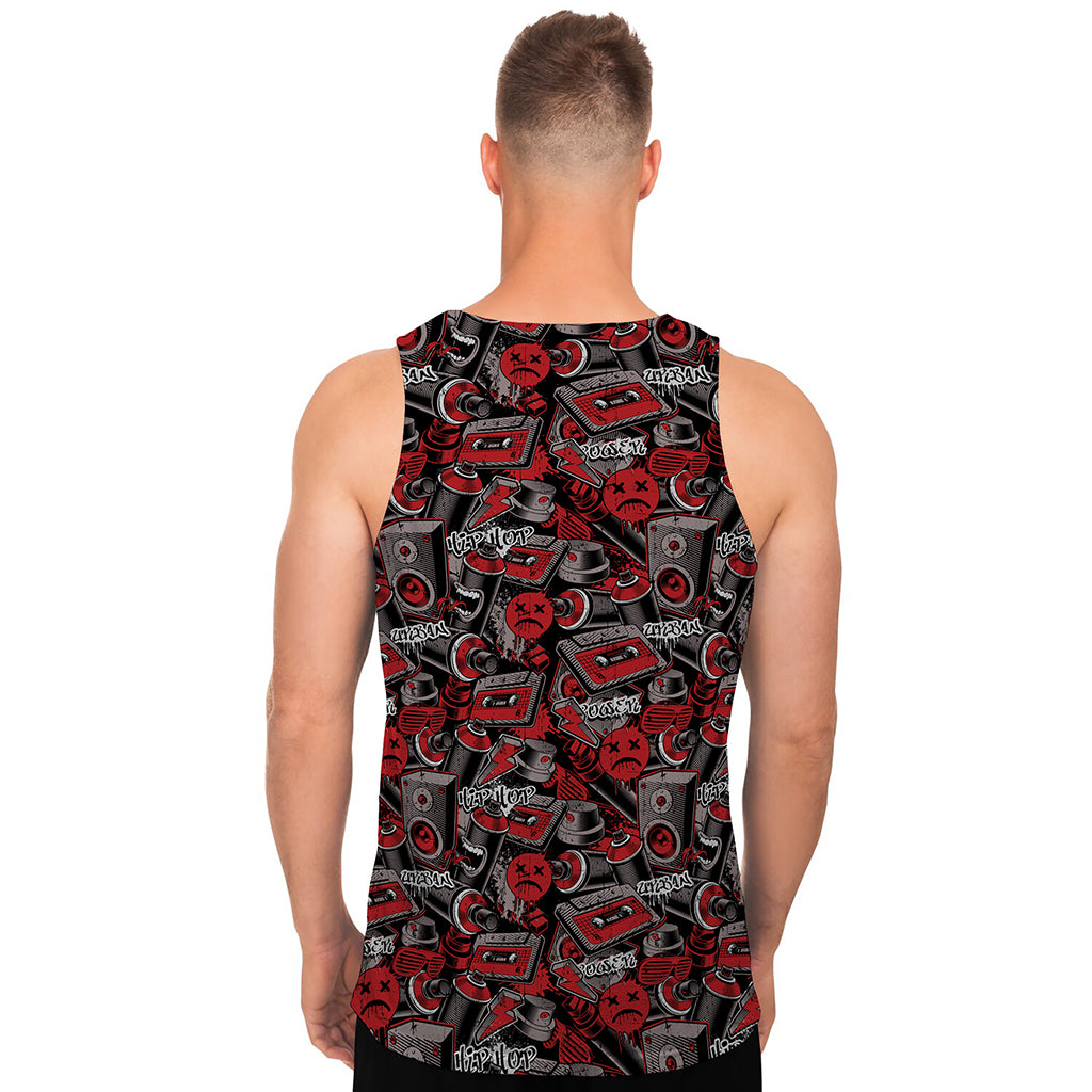 Grunge Graffiti Pattern Print Men's Tank Top