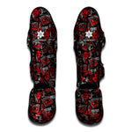 Grunge Graffiti Pattern Print Muay Thai Shin Guard