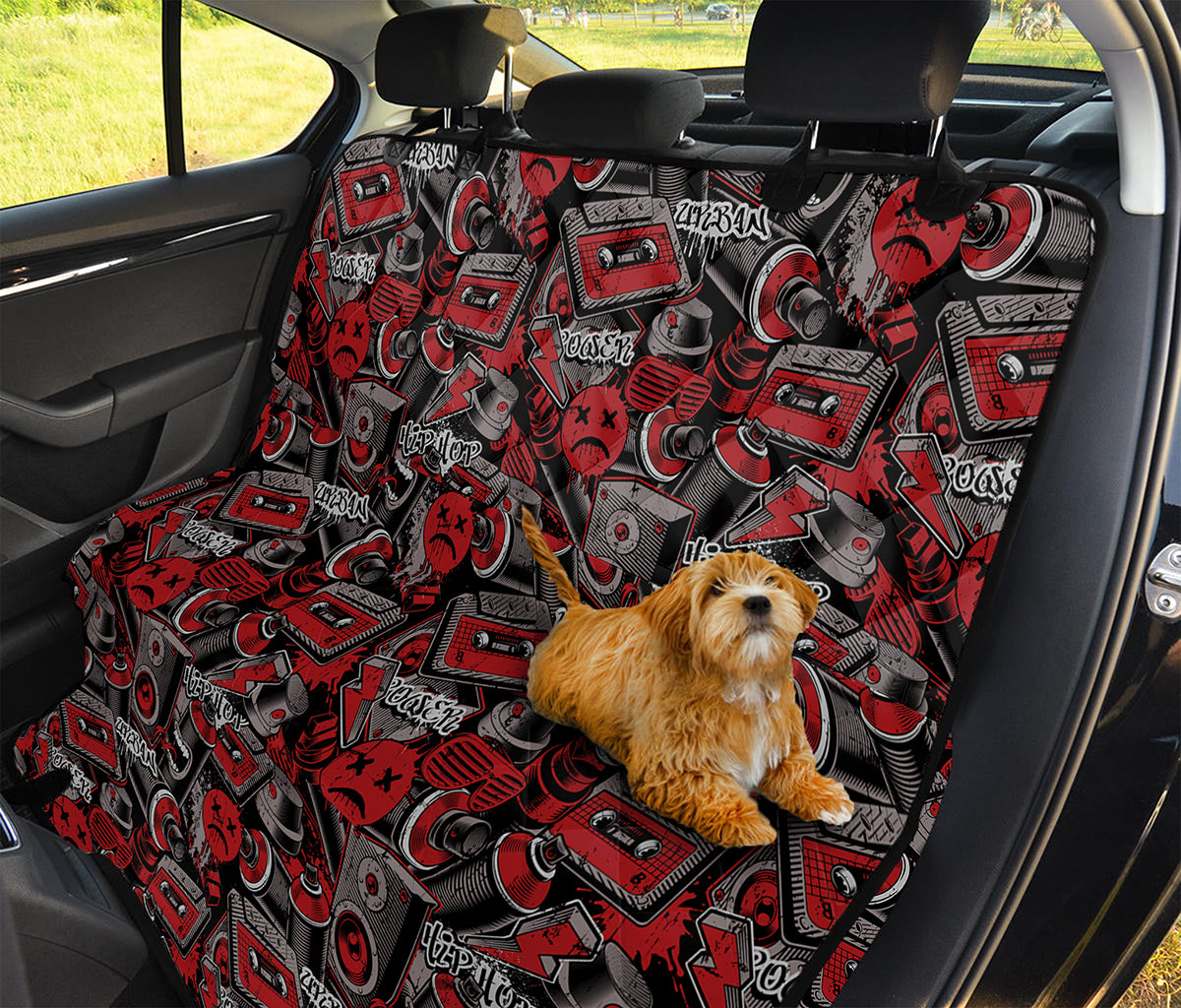 Grunge Graffiti Pattern Print Pet Car Back Seat Cover