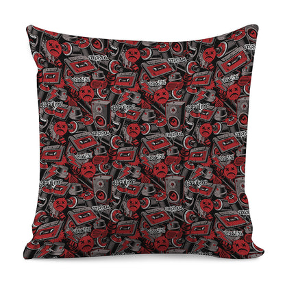 Grunge Graffiti Pattern Print Pillow Cover