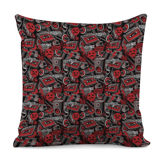 Grunge Graffiti Pattern Print Pillow Cover