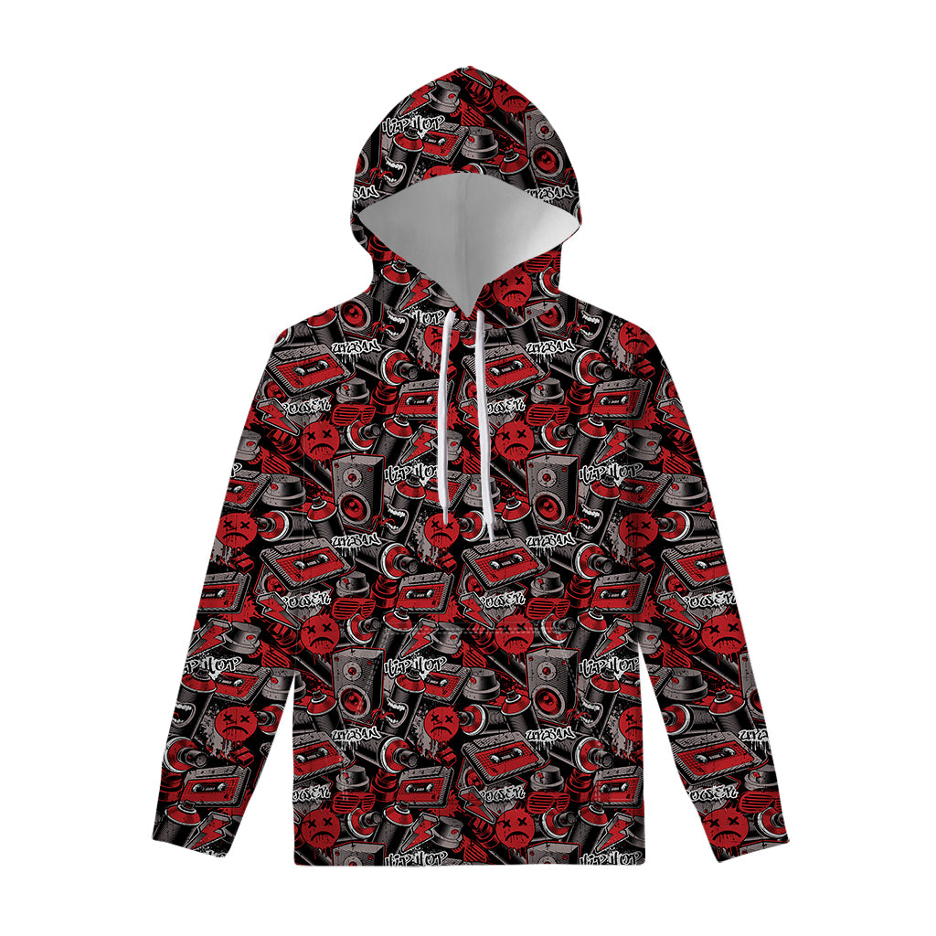 Grunge Graffiti Pattern Print Pullover Hoodie