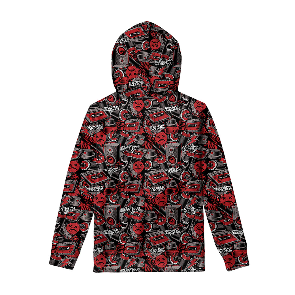 Grunge Graffiti Pattern Print Pullover Hoodie