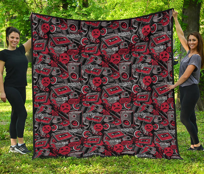Grunge Graffiti Pattern Print Quilt