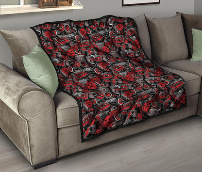 Grunge Graffiti Pattern Print Quilt