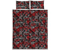 Grunge Graffiti Pattern Print Quilt Bed Set