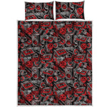 Grunge Graffiti Pattern Print Quilt Bed Set