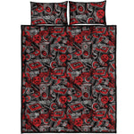 Grunge Graffiti Pattern Print Quilt Bed Set