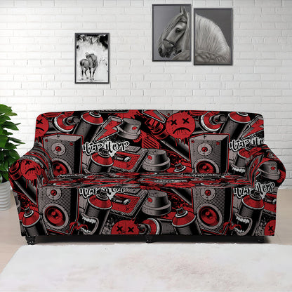 Grunge Graffiti Pattern Print Sofa Cover