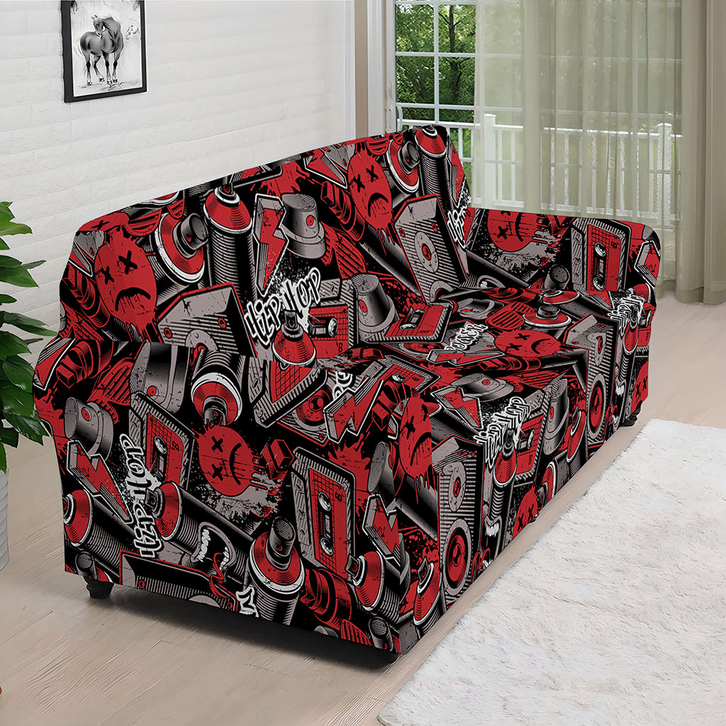 Grunge Graffiti Pattern Print Sofa Cover