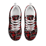 Grunge Graffiti Pattern Print White Sneakers