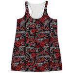 Grunge Graffiti Pattern Print Women's Racerback Tank Top