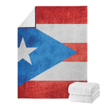 Grunge Puerto Rican Flag Print Blanket