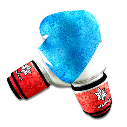 Grunge Puerto Rican Flag Print Boxing Gloves