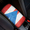 Grunge Puerto Rican Flag Print Car Center Console Cover