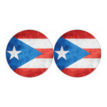 Grunge Puerto Rican Flag Print Car Coasters