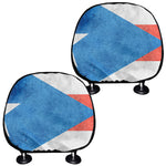 Grunge Puerto Rican Flag Print Car Headrest Covers