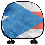 Grunge Puerto Rican Flag Print Car Headrest Covers