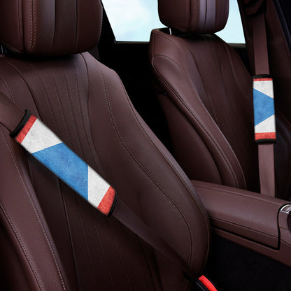 Grunge Puerto Rican Flag Print Car Seat Belt Covers