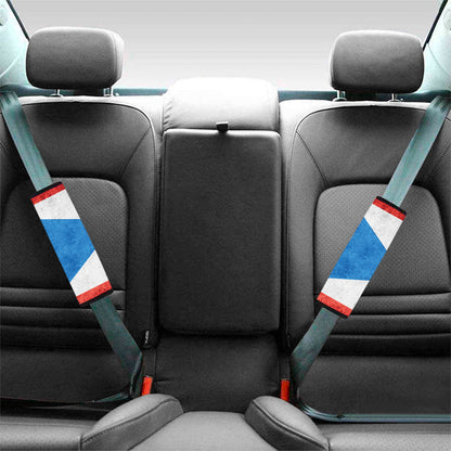 Grunge Puerto Rican Flag Print Car Seat Belt Covers