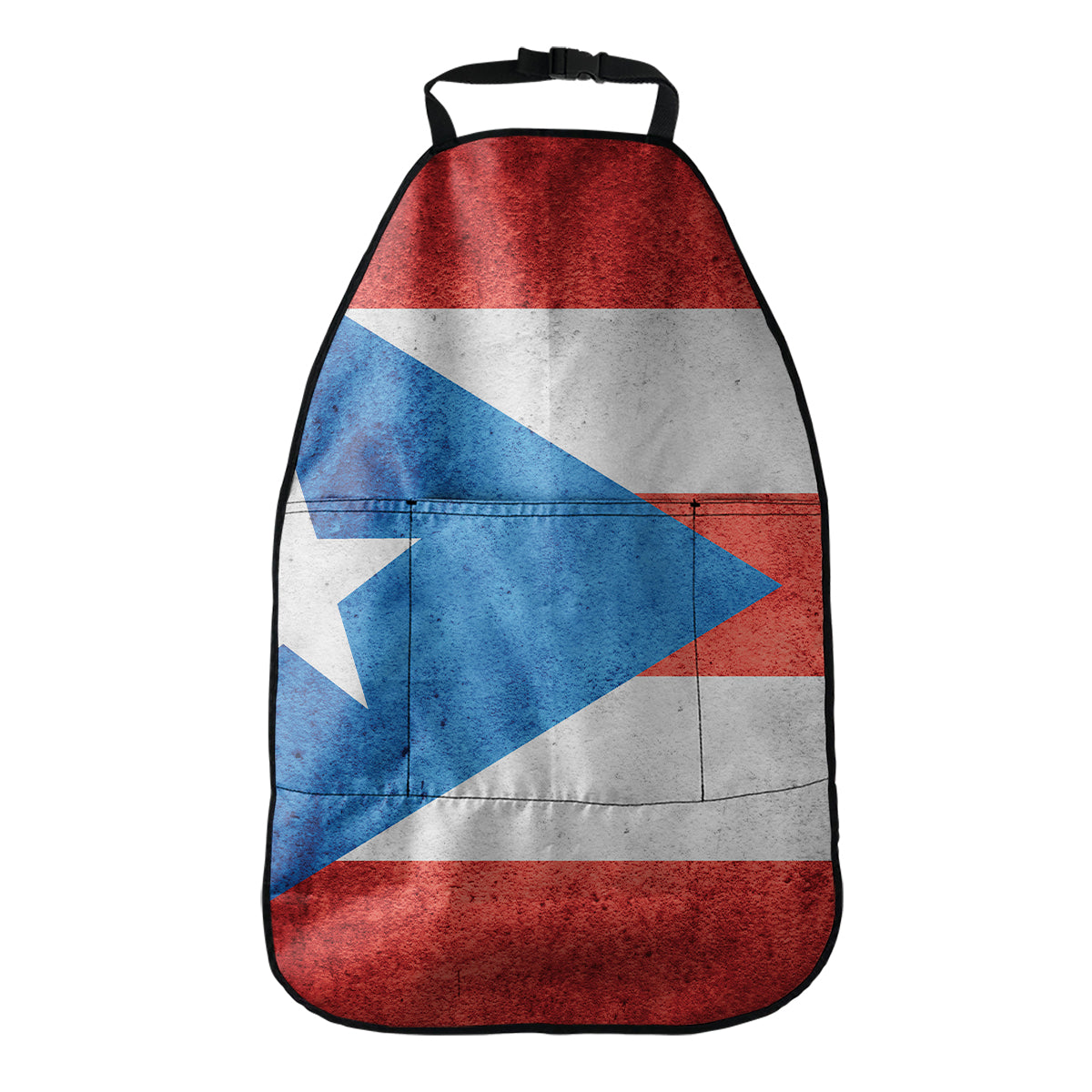Grunge Puerto Rican Flag Print Car Seat Organizers