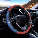 Grunge Puerto Rican Flag Print Car Steering Wheel Cover