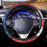 Grunge Puerto Rican Flag Print Car Steering Wheel Cover