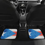 Grunge Puerto Rican Flag Print Front and Back Car Floor Mats