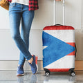 Grunge Puerto Rican Flag Print Luggage Cover
