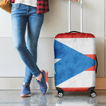 Grunge Puerto Rican Flag Print Luggage Cover
