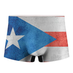 Grunge Puerto Rican Flag Print Men's Boxer Briefs
