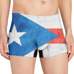 Grunge Puerto Rican Flag Print Men's Boxer Briefs