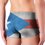 Grunge Puerto Rican Flag Print Men's Boxer Briefs