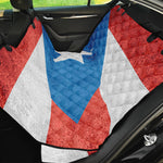 Grunge Puerto Rican Flag Print Pet Car Back Seat Cover